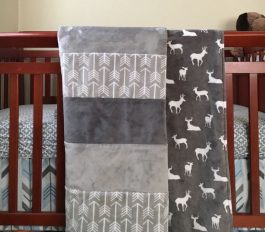 Silver and Steel Reversible Strip Baby Quilt Pattern
