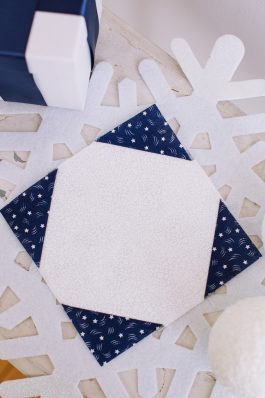 Snowy Evening Snowball Quilt Block