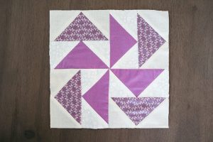 Amethyst Flying Geese Quilt Block