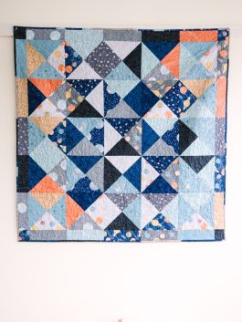 Trip to the Moon Layer Cake Throw Quilt