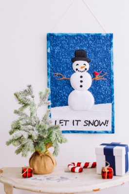 Let It Snow Quilted Wall Hanging