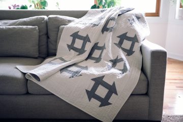 Touch of Grey Churn Dash Quilt