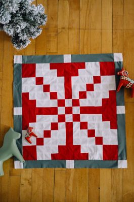 Scandinavian Snowflakes Oversized Quilt Block