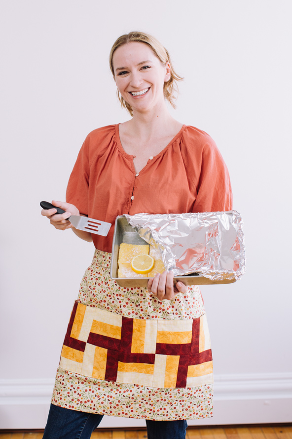 Presenting the So Golden Patchwork Quilted Half Apron
