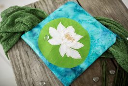 Water Lily Free Motion Embroidery Bag