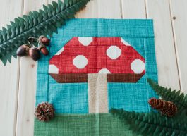 Forest Mushroom Quilt Block Pattern