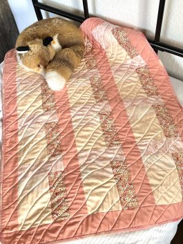 Little Pink Log Cabin Baby Quilt Pattern
