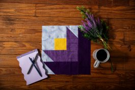 Royal Purple Tulip Quilt Block